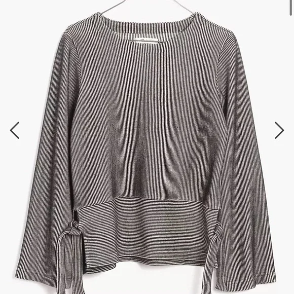 NWT Madewell French Rib Side-Tie Pullover - Picture 1 of 13